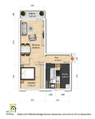 NEUE CHANCE - ohne Provision, renovierte 2-Raumwohnung Hochparterre in Dresden Laubegast