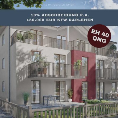 Neubau 3-Zimmer // EH40-QNG-Wohnung 04 // Kaufpreis: 4.000 €/m² - Doppelte AfA