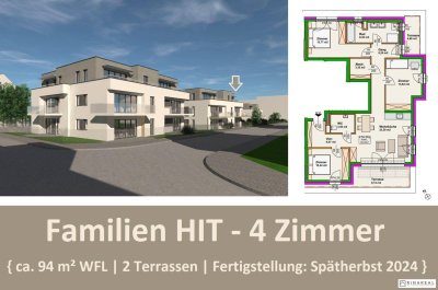 Blumengasse - Bauteil B | Neubauprojekt | 4 Zimmer Wohnung - 2.OG | 2 Terrassen | Belagsfertig | Tiefgaragenstellplatz optional | Spätherbst 2024 (Top B10)