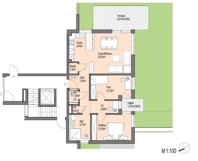 Neuwertige 3,5Zimmer EGW mit EBK und Garten