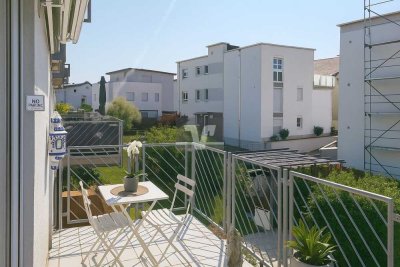 Neckarhausen: Traumhafte, barrierefreie 3-ZKB mit großem Südbalkon und 2 TG-Stellplätzen!