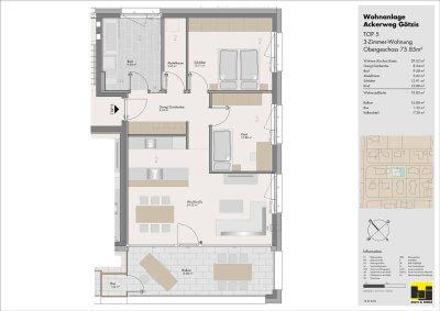 3-Zimmer-Terrassenwohnung