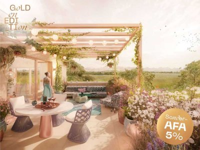Wohnen wie ein Logenplatz mit Panorama-Blick: 2 Zimmer inklusive sonniger Dachterrasse