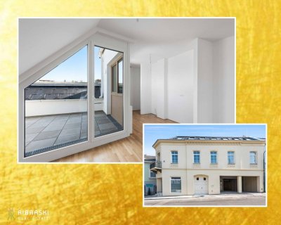 Wohnen in Verbundenheit - Charakterwohnung mit uneinsehbarer Dachterrasse - provisonsfrei, inkl. 2 TG Plätze