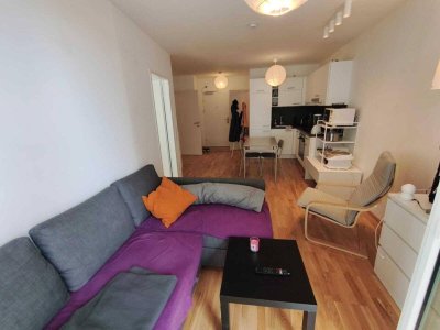 ab 1.7.2026: komplett möblierte 2-Zimmer-Wohnung mit Balkon direkt an der U2 sowie Alter und Neuer Donau