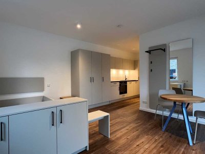 Möbliertes, modernes Apartment mit Terrasse