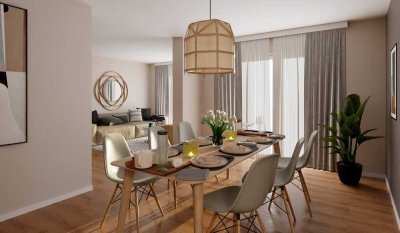 Barrierefreie Familienwohnung mit zwei modernen Bädern und Loggia