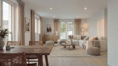 Daheim. Design. Daglfing: Dachgeschoss mit Galerieebene, edler Ausstattung & Süd-Balkon