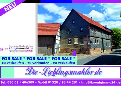 teilsaniert, mod.-bed. 3-Seiten-Restbauernhof | Langula