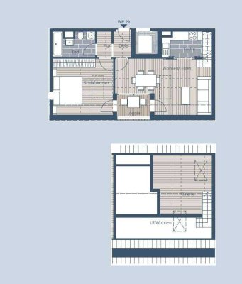 Gemütlich wohnen auf zwei Etagen - 2,5-Zi-Maisonettewohnung mit Loggia