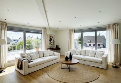 Moderne 3-Zimmer-Dachgeschoss-Wohnung mit Dachterrassen in der Gartenstadt-Trudering