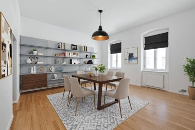 Studio und hippes Wohnen auf 93m² - sonnendurchflutete hohe Räume im Altbau!