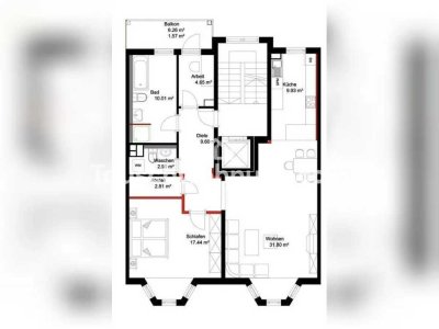 Tauschwohnung: Biete geräumige 2,5 Zimmer Wohnung in Bilk
