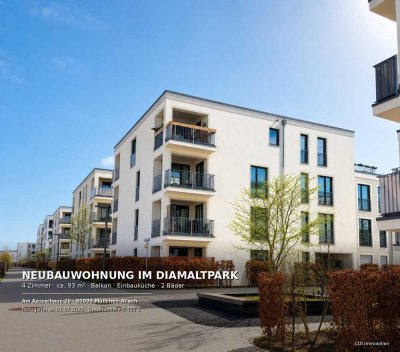 Neubau: 4 Zimmer, Balkon, Einbauküche und 2 Bäder