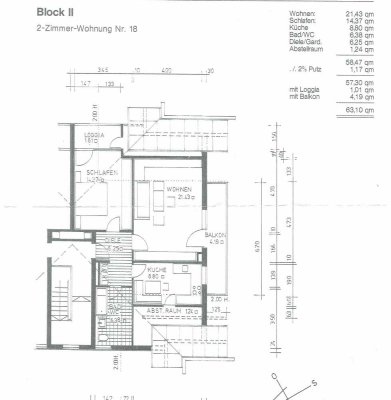 Helle 2-Zimmer-Dachgeschosswohnung mit zwei Balkonen, Einbauküche & Tiefgarage in Bahnhofsnähe
