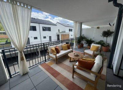 Gemütliche 2-Zimmer-Wohnung großer überdachter Terrasse