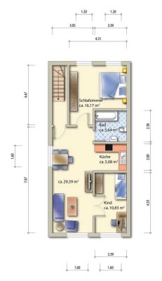 Neu sanierte, kleine,3-Raumwohnung in Freital-Wurgwitz, bereit zum Einzug