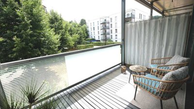 * Erstbezug * Top möblierte 2-Zi-Wohnung  mit Balkon, fast ein drittes Zimmer *