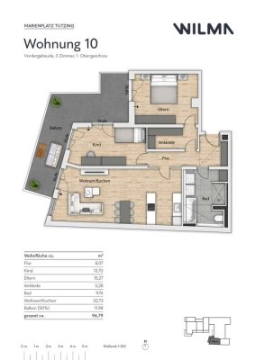 Gemütliche Wohnung mit großem Westbalkon
