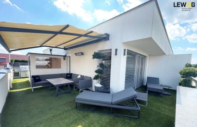 Exklusives Penthaus mit Design-Ausstattung und Panoramablick - Koffer packen und einziehen!