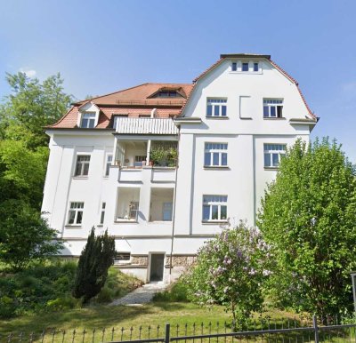Stilvolle erhöhte Erdgeschosswohnung mit Loggia in gepflegter Stadtvilla