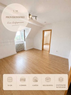 Provisionsfreie 4-Zimmer-Wohnung mit Garten & zusätzlicher Nutzfläche