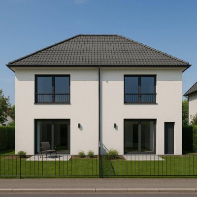 Erstbezug! Doppelhaushälfte mit Garten &amp; 116 m² Wohnfläche – Jetzt besichtigen!