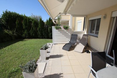 Traumhafte, neuwertige 3 Zi Gartenwohnung mit 400m² Eigengarten in Waidmannsdorf mit Tiefgarage