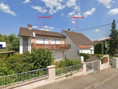Günstiges 2-Parteienhaus mit Hof, Garage und Garten in Ingelheim (Heidesheim am Rhein)