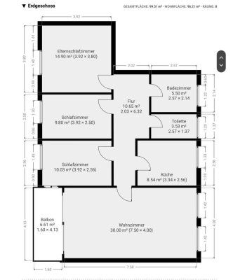 Ca. 97m2 renovierte Hochparterre Wohnung in Cuxhaven