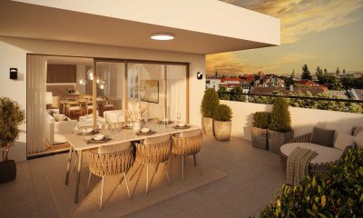 Penthouse mit Dachterrasse und Elbblick