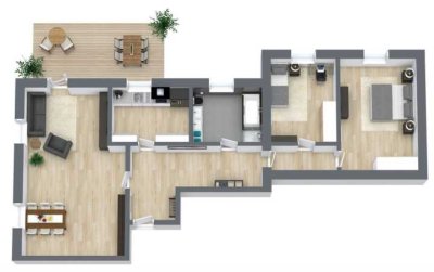 Helle 3-Zimmer-Souterrain-Wohnung mit privater Terrasse und Stellplätzen in ruhiger Lage!