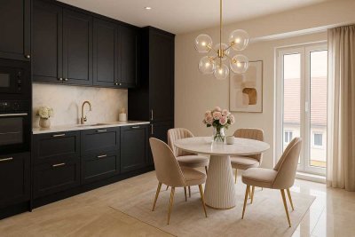 Provisionsfrei! Elegante 2,5 Zimmer Wohnung im 2. OG mit außergewöhnliche Architektur