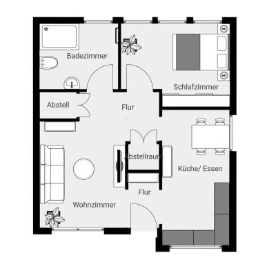 Schöne 2-Zimmer-EG-Wohnung in Ennepetal-Oberbauer - Barrierefrei