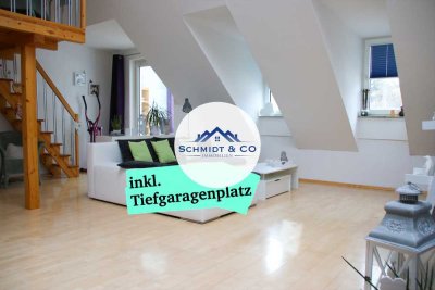 Sehr geräumige Galeriewohnung | inkl. Tiefgaragenstellplatz | Schmidt & Co. Immobilien