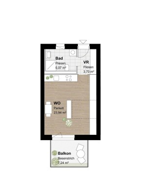 Geförderte Neubauwohnung mit Balkon
