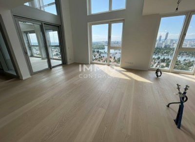 Exklusive Penthouse Wohnung auf 2 Etagen mit atemberaubenden Ausblick auf die Donau und die Innenstadt!