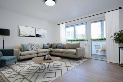 ANKOMMEN UND WOHLFÜHLEN - SANIERTE 2-ZIMMER WOHNUNG MIT LOGGIA UND BALKON IN HÖTTING