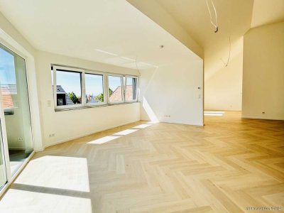 !Luxuriöses Penthouse mit Blick über die malerischen Weinberge. Über 4 m hohe Decken!