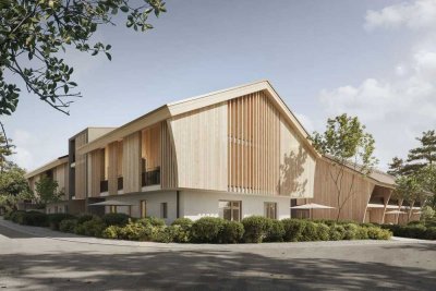 Neubau: Luftige 2-Zimmer-Dachgeschosswohnung mit Dachterrasse und Loggia nach Süden mit Bergblick