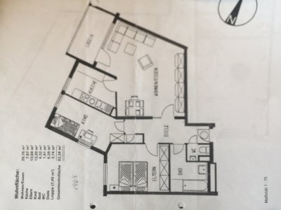 Gepflegte Wohnung mit drei Zimmern und Balkon in Brühl