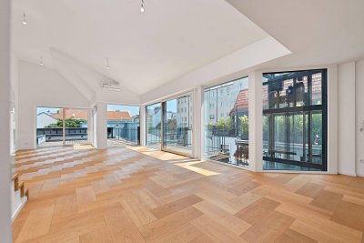 Außergewöhnliche DG-Maisonette mit 2 Terrassen beim Naschmarkt mit Garage im Haus