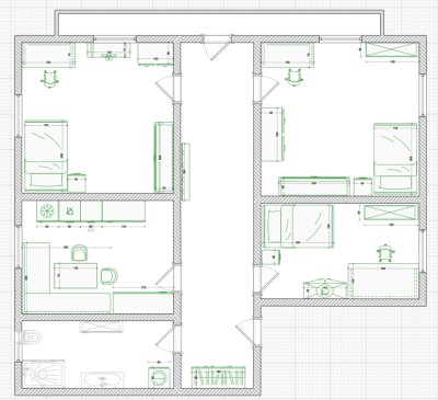 Montage Monteur-/Wochenpendler-Wohnung mit 3 Schlafzimmern
