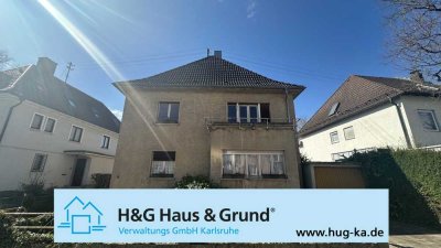 Freistehendes 1-2-Familienhaus mit großem Garten in Traumlage von Rüppurr!