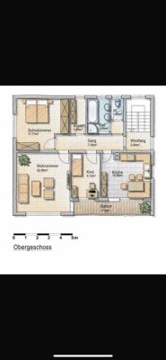 Von Privat 4,5- Raum Wohnung mit Balkon u. Gartennutzung