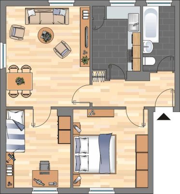 Renovierte 3-ZKB-Wohnung im Jadeviertel zu vermieten!