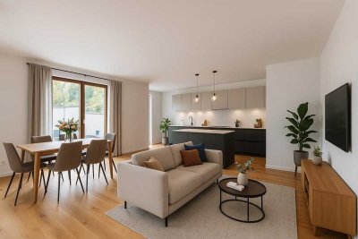 Bezugsfertige Neubau Vier-Zimmer-Gartenwohnung mit  großzügigen Terrassen