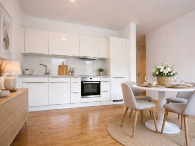 Stilvolle 2-Zimmer-Wohnung mit Balkon, Fußbodenheizung und Aufzug