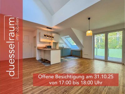 Hilden Kalstert: Ihr Rückzugsort zum Verlieben – helle Maisonettewohnung mit Balkon ins Grüne