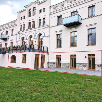 Große 4 Zimmer Wohnung mit Terrasse, Garten und Wald/Teichblick in Niekrenz bei Sanitz